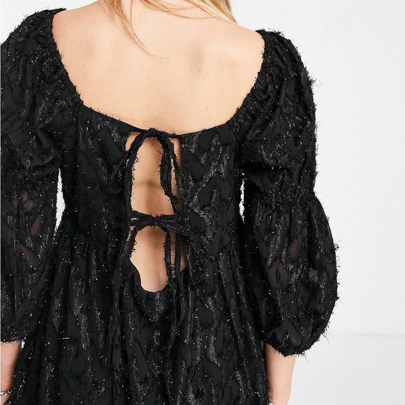 Topshop Black Midi Dress - Picture 4 of 6